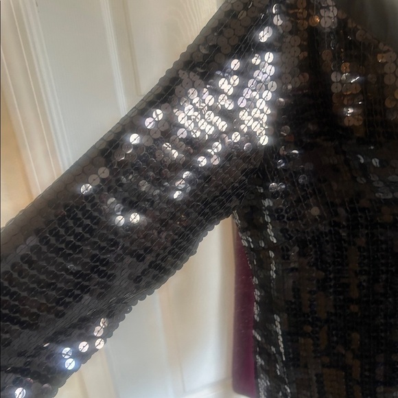 MICHAEL Michael Kors Black Sequin Top M - Picture 4 of 8
